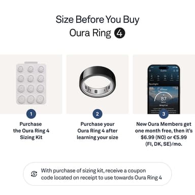 Oura Ring 4 älysormus koko 6 (musta)