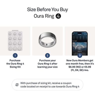 Oura Ring 4 älysormus koko 5 (hopea)