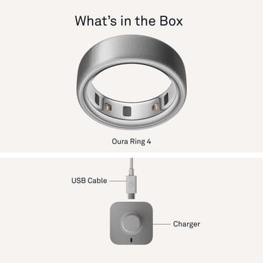 Oura Ring 4 älysormus koko 14 (harjattu hopea)