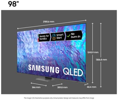 Samsung 98" Q80C 4K QLED älytelevisio (2023)