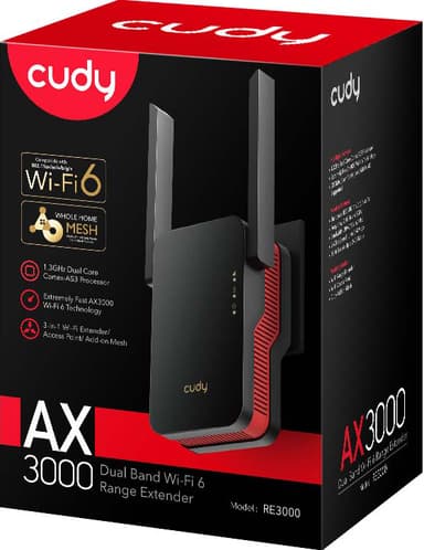 Cudy RE3000 WiFi 6 laajennin