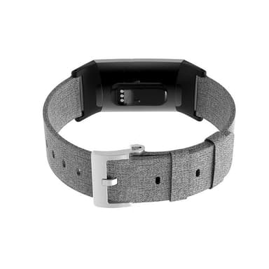 Canvas-nailonkellohihna Fitbit Charge 3:lle Harmaa