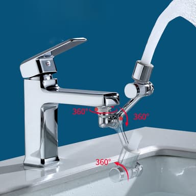1080° pyörivä keittiöhanan perlator, sinkkiseoksesta valmistettu joustava vettä säästävä hana