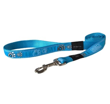 Leash Rogz Fancy Dress XL 25mm Armed Response, turkoosi tassukuvio
