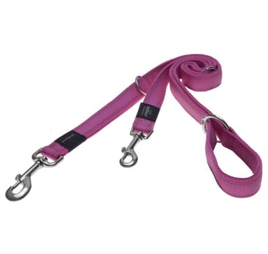 Leash Rogz Utility, iso, 20mm Fanbelt monikäyttöiset koiravaljaat, vaaleanpunainen heijastava
