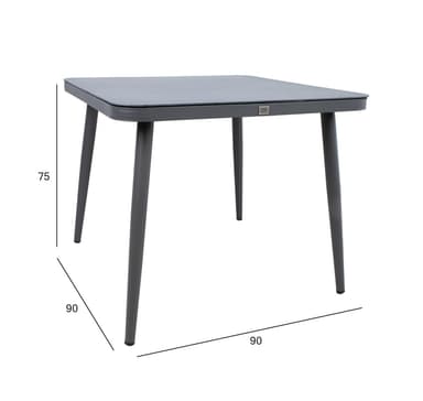 Pöytä ANDROS 90x90xH75cm, harmaa