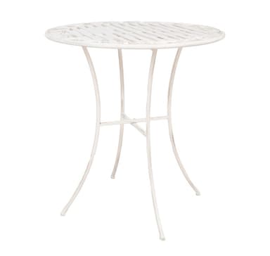 Pöytä JASMINE D70xH75cm, antiikki valkoinen metalli