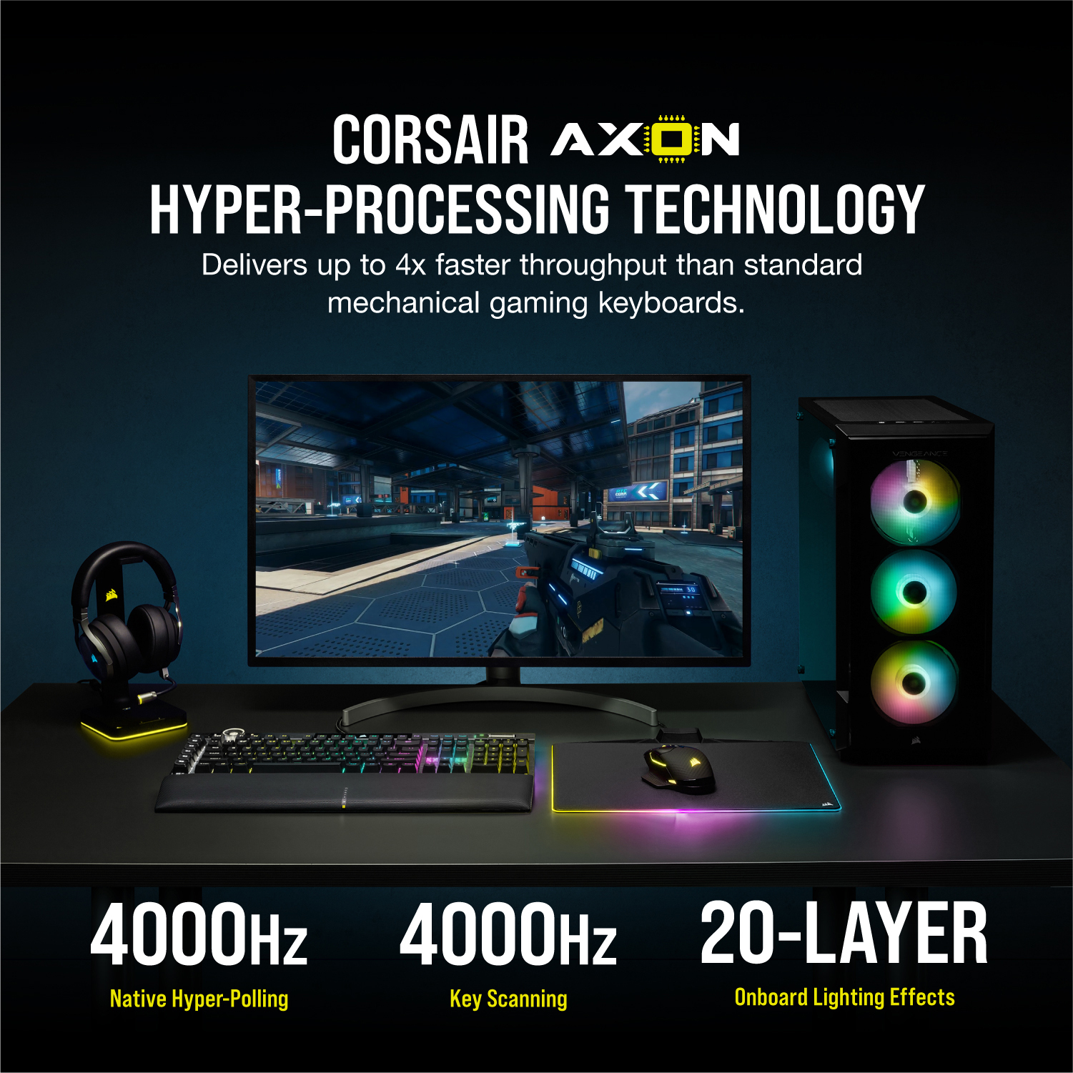Corsair K100 RGB pelinäppäimistö