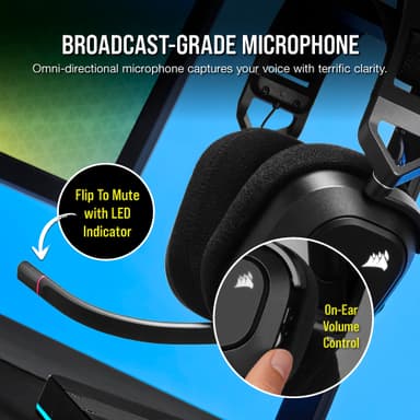 Corsair HS80 RGB Wireless langattomat pelikuulokkeet
