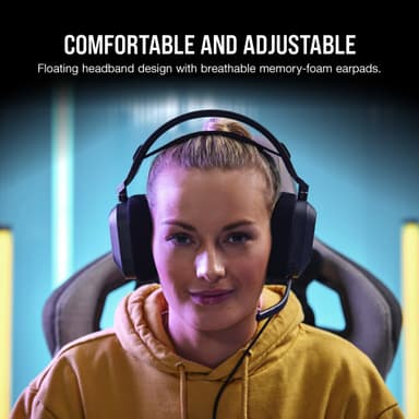 Corsair HS80 RGB USB pelikuulokkeet (musta)