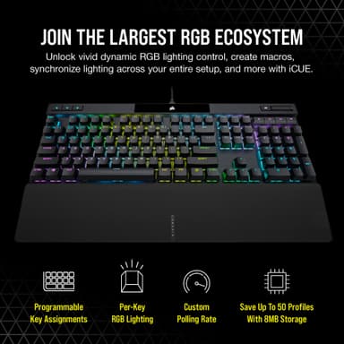 Corsair K70 PRO RGB mekaaninen pelinäppäimistö (musta)
