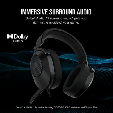 Corsair HS65 Surround pelikuulokkeet (musta)