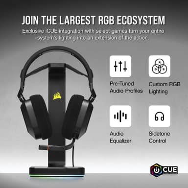 Corsair HS80 RGB USB pelikuulokkeet (musta)