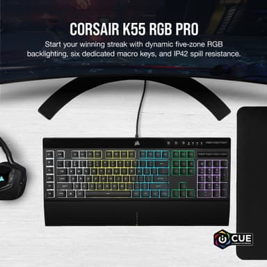 Corsair K55 RGB PRO pelinäppäimistö (pohjoismainen näppäinasettelu)