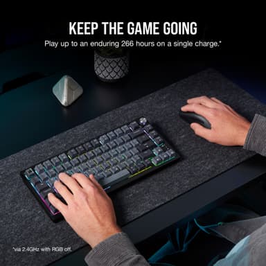 Corsair K65 Plus pelinäppäimistö (musta/harmaa)