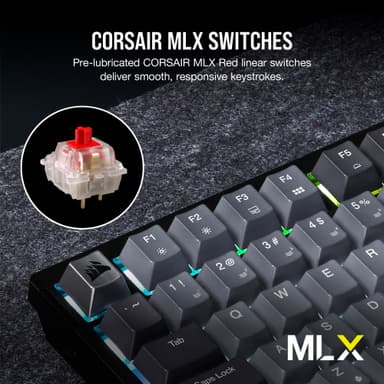 Corsair K65 Plus pelinäppäimistö (musta/harmaa)