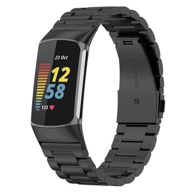 Rannekoru ruostumatonta terästä Fitbit Charge 5 - Musta