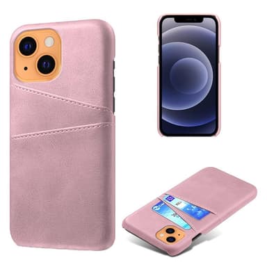 SKALO iPhone 13 PU-nahkainen Korttikotelo - Pinkki