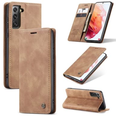 CaseMe Smart FlipCase Samsung Galaxy S22  - ruskea