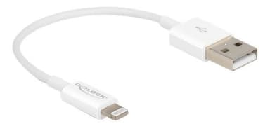 Delock USB - Lightning-kaapeli iPhonelle ", iPadille", iPodille "valkoinen 15 cm