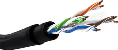 Goobay CAT 6 verkkokaapelisarja ulkoreititykseen, U / UTP, musta