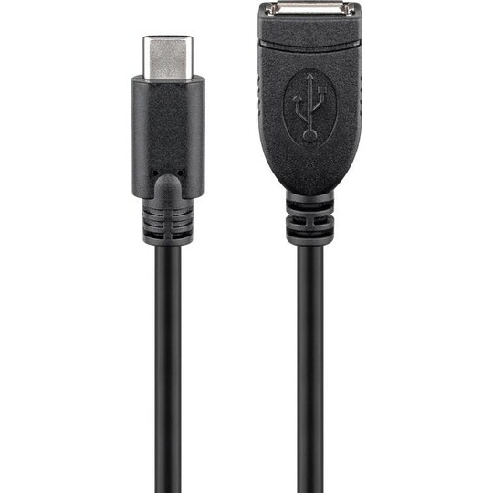 USB-Câ„¢ jatkojohto, musta