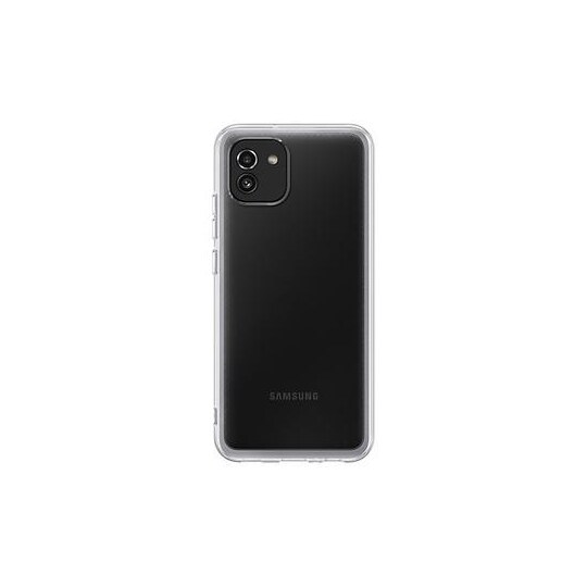 Samsung EF-QA036TTEGEU, Suojus, Samsung, Galaxy A03, 16,5 cm (6.5"), Läpinäkyvä