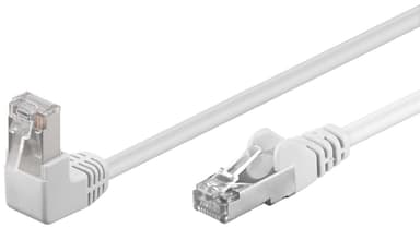 CAT 5e patchable 1x 90° kulmassa, F/UTP, valkoinen