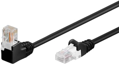 Goobay CAT 5e patchable 1x 90° kulmassa, U/UTP, musta