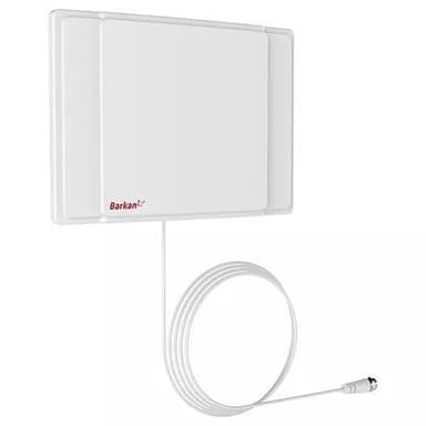 Barkan Indoor HDTV -pöytäantenni 40 mailia/65 km AF40P seinäteline, valkoinen