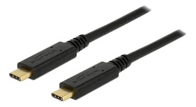 DeLOCK USB 3.1 Gen 2 USB-C-USB-C -kaapeli, 3A, E-merkki, 1 m, musta