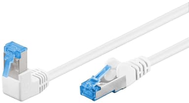 CAT 6A patchable 1x 90° kulmassa, S/FTP (PiMF), valkoinen