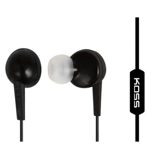 Koss-kuulokkeet KEB6iK In-ear, 3,5 mm (1/8 tuumaa), mikrofoni, musta,