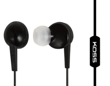 Koss-kuulokkeet KEB6iK In-ear, 3,5 mm (1/8 tuumaa), mikrofoni, musta,