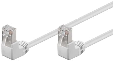 Goobay CAT 5e 2x patch-kaapeli, kulmassa 90°, F / UTP,