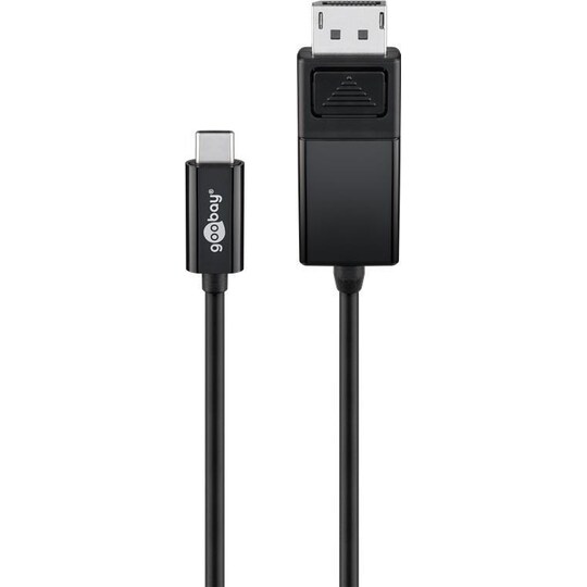 USB-Câ„¢-DisplayPort-sovitinkaapeli (4k 60 Hz), 1,20 m, musta