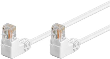 Goobay CAT 5e 2x patch-kaapeli, kulmassa 90°, U / UTP,