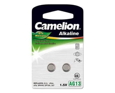 Camelion AG13/LR44/357, alkalinen nappiparisto, 2 kpl