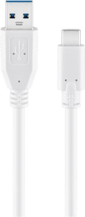 Goobay USB-C™–USB A 3.0 -kaapeli, valkoinen