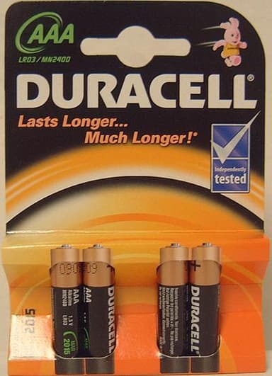Duracell AAA/LR03, Alkaline Basic MN2400, 4 kpl