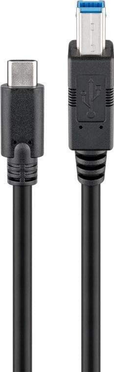Goobay USB 3.0 -kaapeli USB-C™ - B, musta