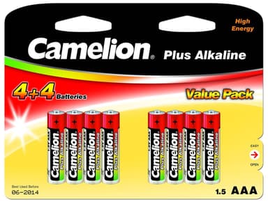 Camelion AAA/LR03, Plus Alkaline, 8 kpl