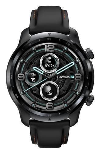 TicWatch Pro 3 GPS -älykello, NFC, GPS (satelliitti), Retina AMOLED, Sykemittari, Vedenpitävä, Bluetooth, 1 Gt, 8 Gt, Android, iOS, Wi-Fi, Snapdragon Wear 4100, 22 mm, Musta