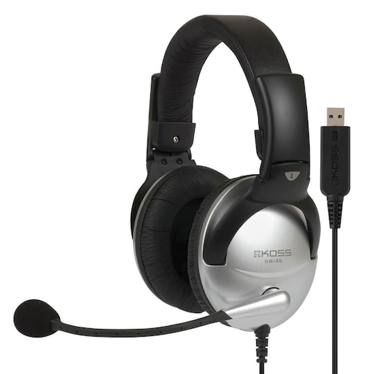 KOSS Kuuloke SB45 USB Over-Ear Mic Musta/Hopea