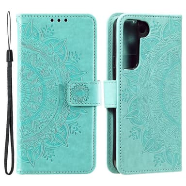 SKALO Samsung S22 Mandala lompakkokotelo - Turkoosi