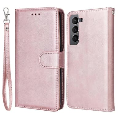 SKALO Samsung S22 Magneettinen kuori/lompakko ""2 in 1"" - - Ruusukulta