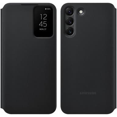 Samsung Original Galaxy S22 Plus Kotelo Smart Clear View Cover Musta