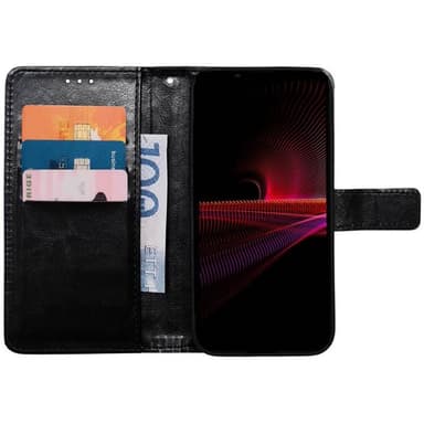 Lompakkokotelo 3-kortti Sony Xperia 1 IV - Musta