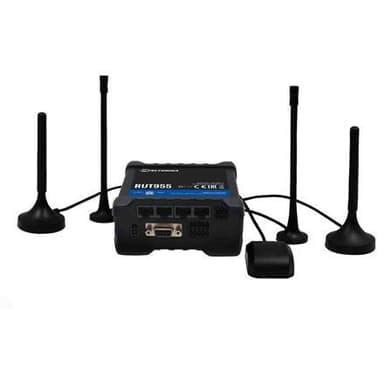 Teltonika Industrial Router 4G Meig LTE DualSIM RUT955 (RUT955T03520) 802.11n, 10/100 Mbit/s, Ethernet LAN (RJ-45) portit 4, 2G/3G/4G