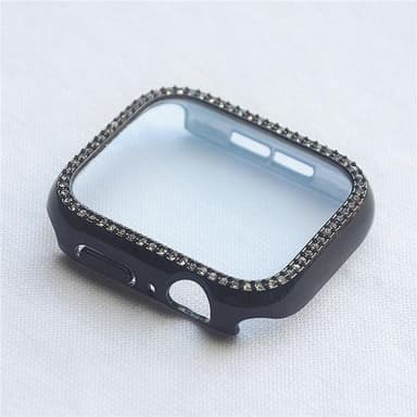 Apple Watch 40 mm: n täysi peittokotelo, jossa kiteet musta